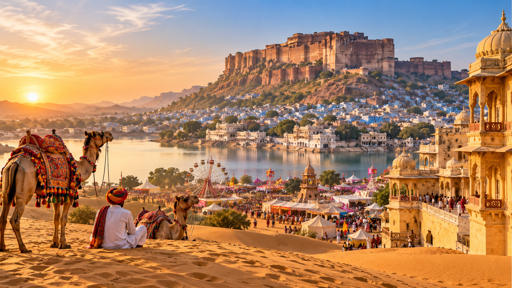 Rajasthan heritage forts, desert landscapes and cu